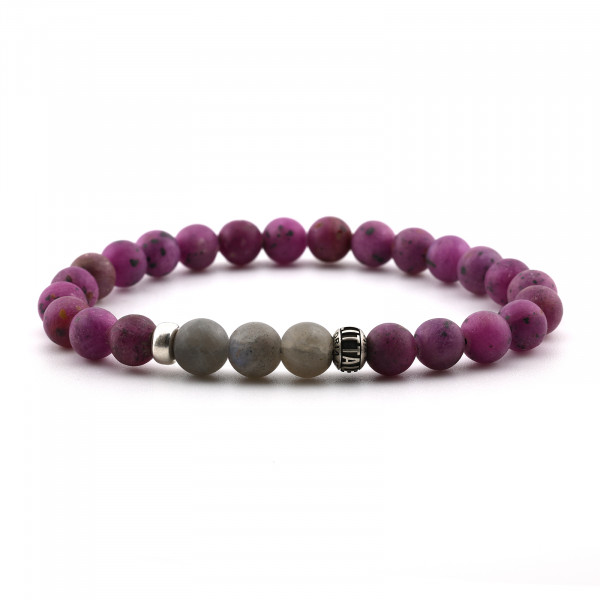 AUTUMN FLAME · Armband Rubin & Labradorit