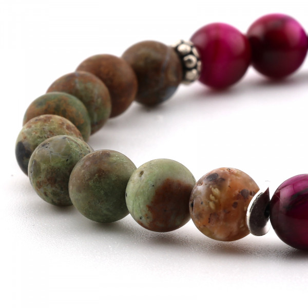 Spirit Nova – Grüner Opal & Pink Tigerauge Detail 01