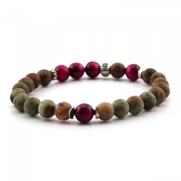 Spirit Nova – Grüner Opal & Pink Tigerauge Rückansicht