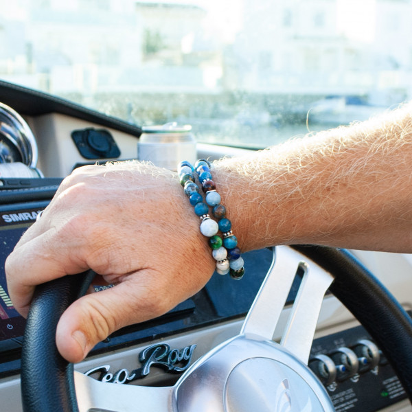 Männerschmuck Boot - Larimar Farbe des Meeres