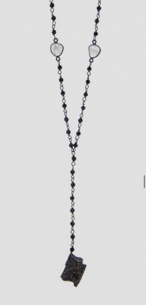 Necklace Black Geodé