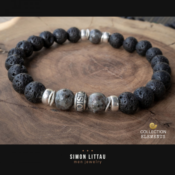 Simon-Littau-luxus-herrenarmband-yooperlith-grau-handgefertigt
